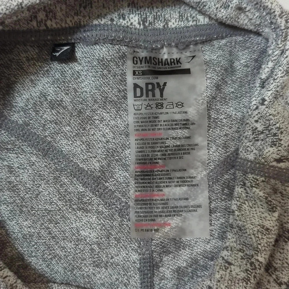 Gymshark Fleur Texture Leggings, Color Charcoal Marl Size XS - Picture 10 of 14